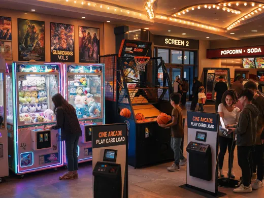 Cinema arcade corner
