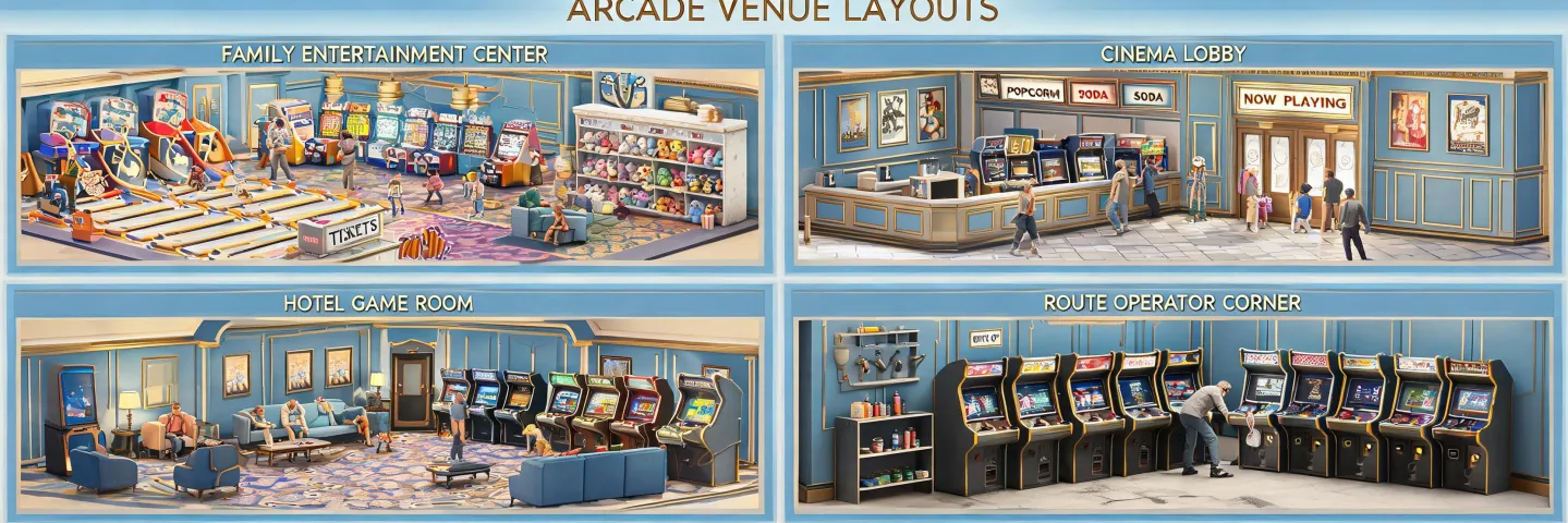 Arcade venue selector illustration